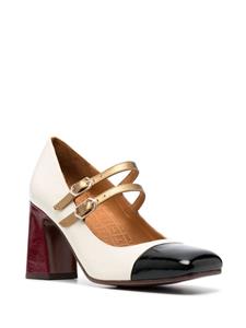 Chie Mihara 80mm colour-block leather pumps - Wit