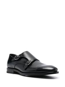 Henderson Baracco side-buckle leather monk shoes - Zwart