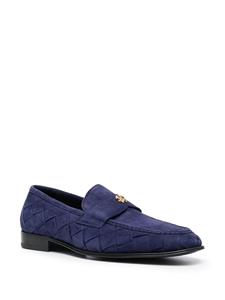 Roberto Cavalli logo-plaque suede loafers - Blauw