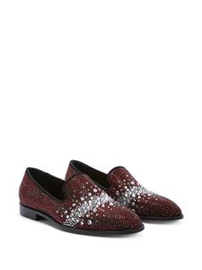 Giuseppe Zanotti Marthinique loafers verfraaid met kristallen - Rood