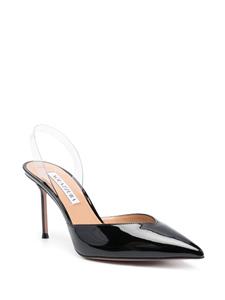 Aquazzura V Plexi 90mm slingback pumps - Zwart