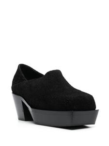 Eckhaus Latta Cowboy 65mm leather loafers - COWBOY CLOG - BLACK SUEDE