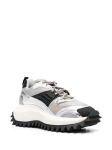 Vic Matié panelled metallic-finish chunky sneakers - Zilver