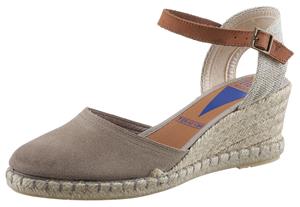Verbenas Sandalette, mit Bast bezogenem Keilabsatz