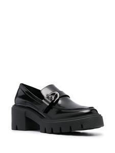 Stuart Weitzman Maverick Soho 75mm leather loafers - Zwart