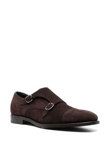 Henderson Baracco buckled suede monk shoes - Bruin