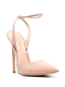 Gianvito Rossi 140mm pointed-toe leather sandals - Beige