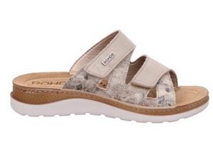 Rohde Slippers Baviera , sleehak, zomerschoen, pantoffels met logo-embleem