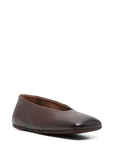 Marsèll Spatolona square-toe ballerina shoes - Bruin