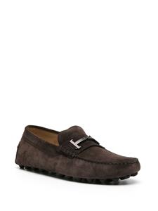 Tod's Gommino Double-T suede loafers - Bruin