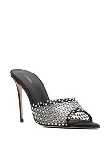 Le Silla Gilda 100mm crystal-embellished mules - Zwart