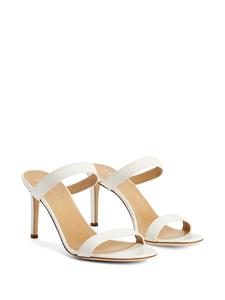 Giuseppe Zanotti Calista 120mm double-strap leather mules - Wit