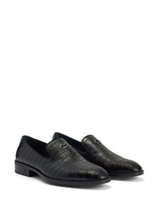 Giuseppe Zanotti Imrham loafers met krokodillen-reliëf - Zwart