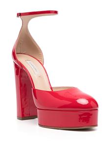 Casadei 115mm patent platform pumps - Rood