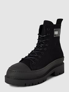 Tommy Jeans Veterboots met labelpatch, model 'CANVAS'