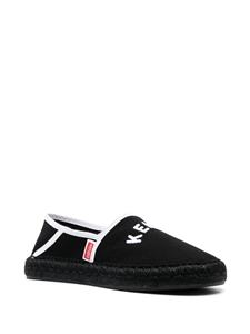 Kenzo logo-embroidered organic-cotton espadrilles - Zwart