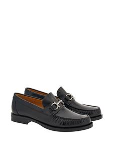 Ferragamo Gancini leather loafers - Zwart