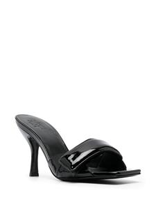 GIABORGHINI Alodie 100mm leather mules - Zwart