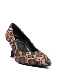 AGL Isolde 80mm leopard-print pumps - Zwart
