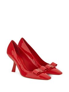 Ferragamo Vara Bow 85mm patent leather pumps - Rood