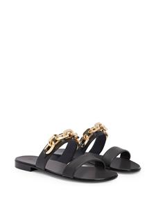 Giuseppe Zanotti Aubert sandalen met ketting - Zwart