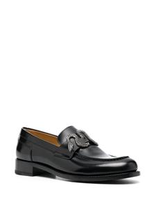 René Caovilla Morgana leren loafers - Zwart