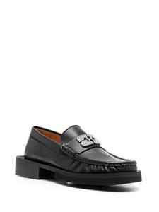 GANNI 30mm logo-plaque loafers - Zwart