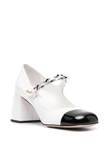 Miu Miu 65mm leather Mary Jane pumps - Wit