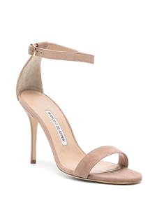 Manolo Blahnik Chaos 100mm leather sandals - Beige