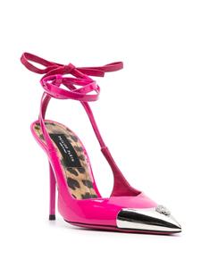 Philipp Plein Crystal Skull leren pumps - Roze