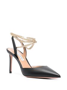 Aquazzura Flash 95mm leather pumps - Zwart