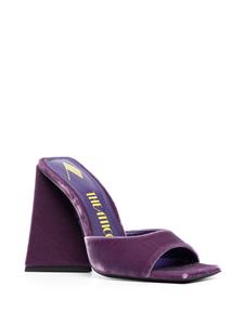The Attico Devon velvet 115mm mules - Paars