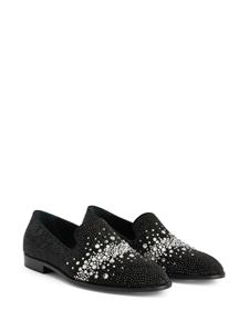 Giuseppe Zanotti Marthinique rhinestone-embellished loafers - Zwart