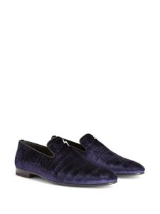 Giuseppe Zanotti G-Flash crocodile-effect loafers - Blauw