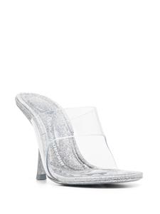 Alexander Wang Nudie 110mm glitered mules - Zilver