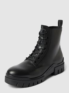 Boots van leer met labeldetails, model 'COMBAT'