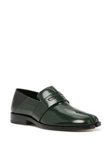 Maison Margiela Tabi penny-slot leather loafers - Groen