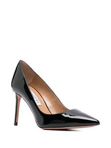 Aquazzura Purist 85mm patent-leather pumps - Zwart