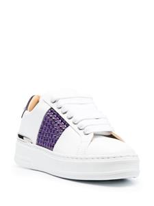 Philipp Plein Sneakers verfraaid met kristallen - Wit