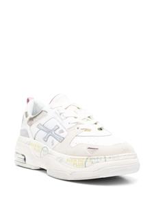Premiata Drake logo-patch sneakers - Beige