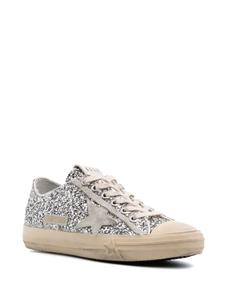 Golden Goose V-Star sneakers met glitter - Zilver