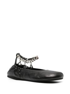 JW Anderson Leren ballerina's - Zwart