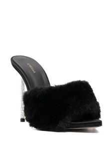 Le Silla Bella sandalen van imitatiebont - Zwart
