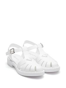 Prada Sandalen met logo - Wit