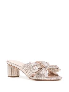 Loeffler Randall Penny geplooide muiltjes - Metallic