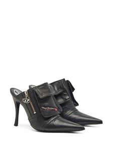 Diesel D-Venus Pocket leather mules - Bruin
