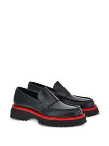 Ferragamo Loafers met contrasterende zool - Zwart
