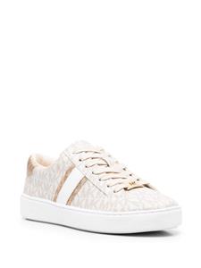 Michael Michael Kors monogram-print round-toe sneakers - Beige