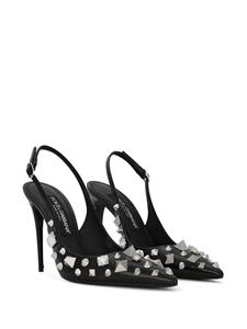 Dolce & Gabbana Slingback pumps met studs - Zwart