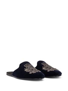 Dolce & Gabbana Slippers met fluwelen-effect - Zwart